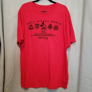 Disney Parks Red Embroidered T-shirt XL